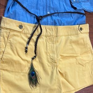 Leather Belt with Feather Detail